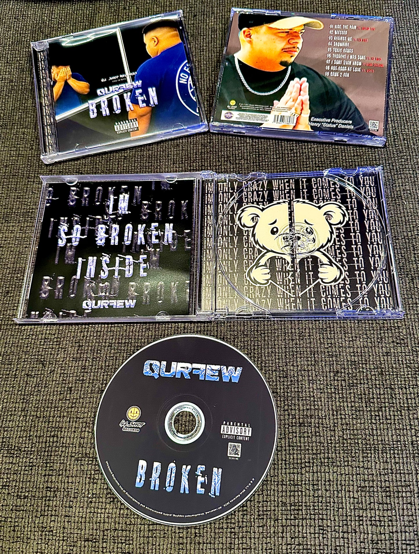 Qurfew Broken Album CD Signed